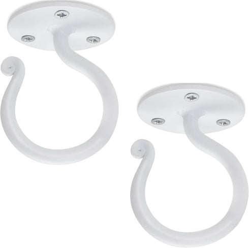 RTZEN Ceiling Hooks for Hanging Plants and Baskets, Wrought Iron Decorative Indoor Hook Set, 2 Pack Kit