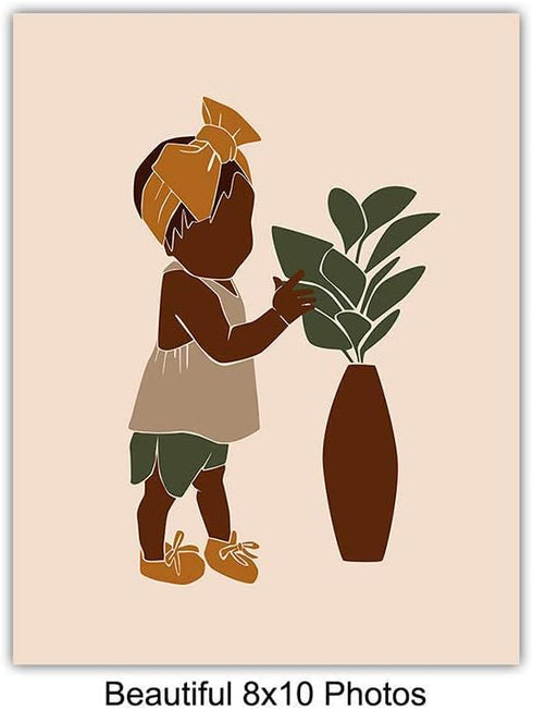 African American Baby Girl Room Decor - Black Girls Bedroom Decor - Baby Nursery Decor - Little Girls Bedroom Wall Art