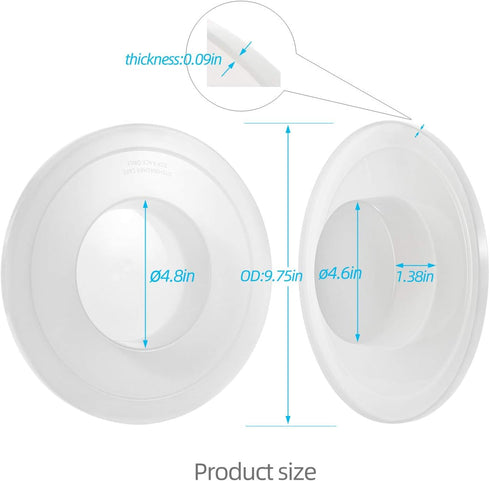 Upgrade KitchenAid Mixers Bowl Covers, Fits 5-6 Quart Stainless Steel Bowl Lift Models KV25G KP26M1X (2 Pack)