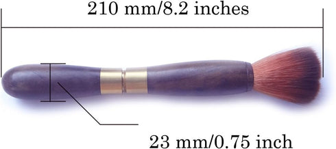Puer Tea Knife - Vintage Stainless Steel Tea Pick with Wooden Handle & Teapot Brush for Breaking Puerh Cakes (Dark