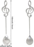 Honbay 6PCS Stainless Steel Coffee Spoons Musical Note Mixing Teaspoons Small Dessert Ice Cream Spoons for Home, School, Office or Restaurant (6.14")