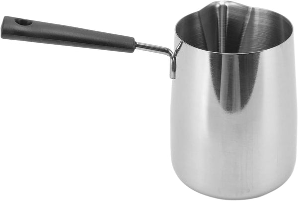 Long Handle Coffee Toroid Pitcher, 304 Stainless Steel Decanter, Rustproof Milk Frother Pitcher for Home Coffee Shop