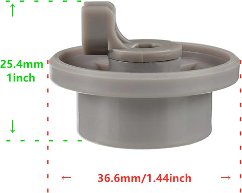 BOJACK 4-Pack 165314 Dishwasher Wheels, Lower Rack Replacement, Rugged Dishwasher Rack, Replaces 420198 PS3439123