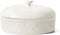FE Ceramic Tortilla Warmer,Lace Emboss 8.8 Inch Tortilla Holder with Lid for