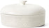 FE Ceramic Tortilla Warmer,Lace Emboss 8.8 Inch Tortilla Holder with Lid for