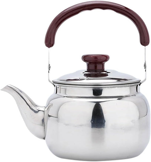 LIFKOME Whistling Water Kettle, Traditional Stainless Steel Tea Pot, 750ml Stovetop Kettle with Handle