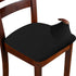 Set of 6 Stretch Black Chair Covers for Dining Room, Removable Washable Seat Cushion Slipcovers for Kitchen Office