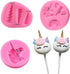 Unicorn Cupcake Topper Decoration Molds Set - MoldFun Unicorn Head, Horn, Ears, Rainbow Silicone Mould