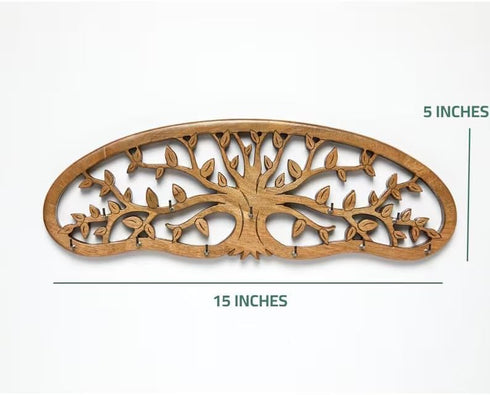 11 Rustic Herb Drying Rack Hanging - Artistic Life Tree Design for Kitchen Witches & Gardeners - Holds Bouquets