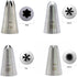 4 Pack Stainless Steel Seamless Piping Icing Tips #1M, 2D, 2F, 6B, Large Nozzle Cake Decorating Tools for Bakers