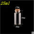 30x60x17mm Glass Bottles with Cork for Wedding Holiday Decoration, 12pcs (25ml)