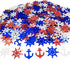 Anchor Rudder Confetti Patriotic Nautical Party Theme, 1.5 Ounce, 1400 Pieces Red White Blue Cut Outs
