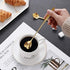 Heart Shaped 7 inches Stainless Steel Couple Long Cafe Cheese Spoon (1 Pair)