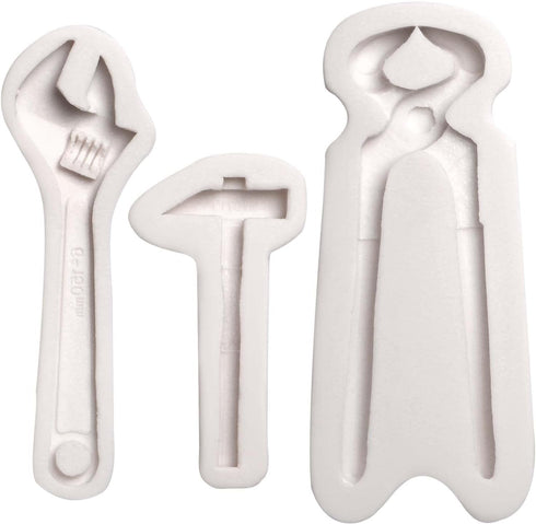 Hand Tools Chocolate Silicone Molds, 3 Packs Large Hammer Wrenches Pliers Baking Molds for Cake Decoration