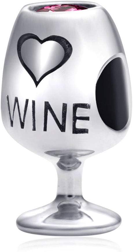 I Love Coffee and Drink Charms, 925 Sterling Silver Coffee Cup, Wine Glass, Ice Cream Cone Beads for European Bracelets