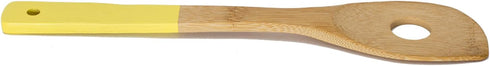 Home Basics Bamboo Cooking Utensils Set, 6-Piece with Color Handles, 2.5" x 12" x .25"