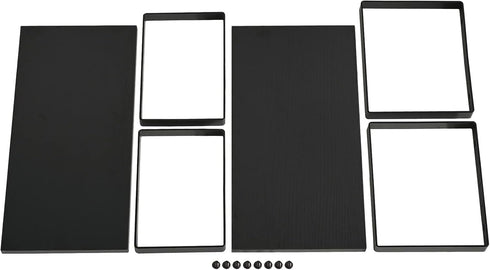 YMYNY Cabinet Shelf Organizer, Set of 2 Extendable Countertop Storage Racks for Kitchen, Bathroom, Black Metal