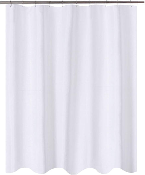 N&Y HOME RV Shower Curtain or Liner Fabric 60 x 64 inches, White Bathroom Curtains with Grommets