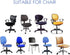 Fdit 2 Pcs Chair Slipcover, Universal Computer Office Chair Backrest Cover Protective Stretchable Slipcover (Blue)