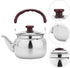 LIFKOME Traditional Stainless Steel Heavy Duty Tea Kettle With Sandwich Bottom and Specialty Cool Touch Handling Mirror Finish Stainless Steel Whistling Tea Kettle Stove Top by LIFKOME