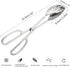 2-PACK Serving Tongs for Buffet Party Catering,Stainless Steel Thickening Food Tongs Salad/Cake/Bread Tongs Kitchen Salad Scissors (Silver) by OPDENK