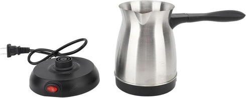 Electric Coffee Pot, 600ML Stainless Steel | Ergonomic Handle Coffee Maker Kettle, 5 Cups Turkish Electric Percolator