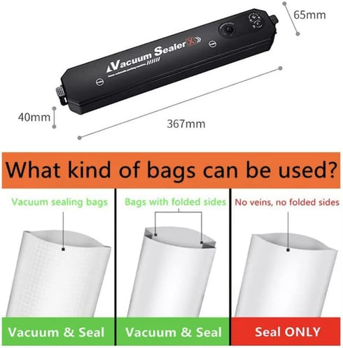 Portable Vacuum Sealer, Automatic Food Storage Sealing Machine for Home & Kitchen