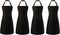 Tosewever 4 Pack Adjustable Bib Apron, Waterdrop Resistant with Pocket for Cooking, Kitchen, Restaurant, BBQ