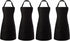 Tosewever 4 Pack Adjustable Bib Apron, Waterdrop Resistant with Pocket for Cooking, Kitchen, Restaurant, BBQ