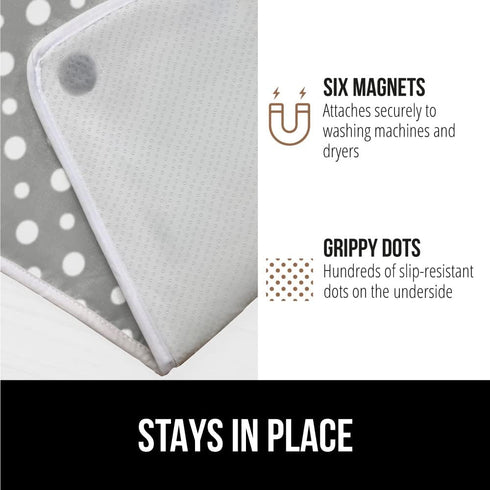 GORILLA GRIP Portable Ironing Mat, Magnetic Cover and Padding for Washer, Dryer, Travel Size 28 x 24 in