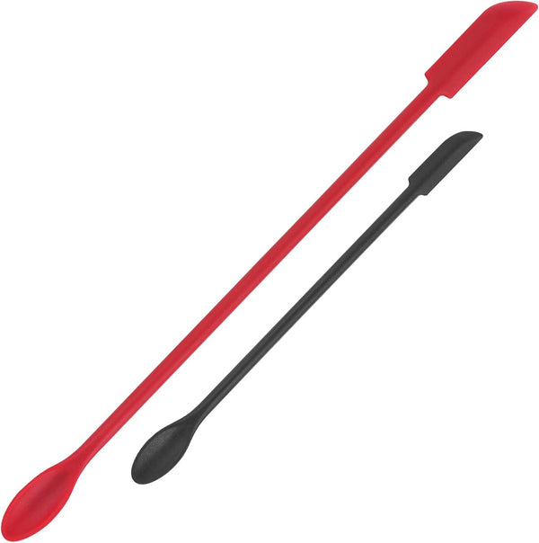 Mini Spatula Silicone Spatula Set - 2pcs Makeup Spatula for Cosmetics, Reusable Beauty Tiny Spatula, Food Scraper,
