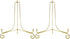 Artliving Gold Metal Plate Stands for Display - 10-Inch Adjustable Easel Holders for Plates, Frames, Cookbooks (2-Pack)