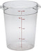 Cambro RFSCW8135 Clear Polycarbonate Round Food Storage Container, 8 Quart, Cover Sold Separately