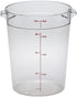 Cambro RFSCW8135 Clear Polycarbonate Round Food Storage Container, 8 Quart, Cover Sold Separately