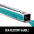 GORILLA GRIP Stainless Steel Kitchen Tongs - Heat Resistant Cooking Tongs Set of 2, 9 + 12 Inch, Turquoise