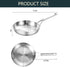 Tri-Ply Fully Bonded Stainless Steel 8inch Frying Pan, Chef's Skillet, Induction & Dishwasher Safe, Removable Handle