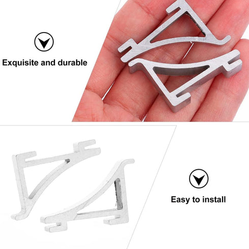 SOLUSTRE 8Pcs Aluminum Shelf Bracket Refrigerator Support Clamp Replacement Part for Cooler Shelf