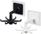 Hanging Utensil Holder Hooks - Kitchen Utensil Hanger Wall Mount with 6 Hooks, 360 Degrees Rotating, Black & White