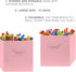 Pomatree 13x13x13 Inch Storage Cubes, 4 Pack Fabric Baskets for Organizing Closet and Toys (Pink)