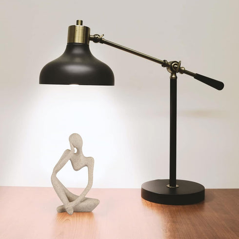 Sandstone Resin Thinker Style Abstract Sculpture Statue Collectible Figurines Home Office Bookshelf Desktop Decor(Small