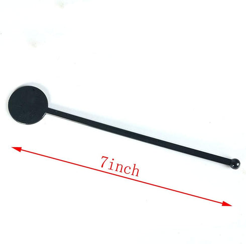 7 Inches Cocktail Swizzle Stick, Disc Top Drink Stirrers, Plastic Coffee Whiskey Stirrers, Pack of 50