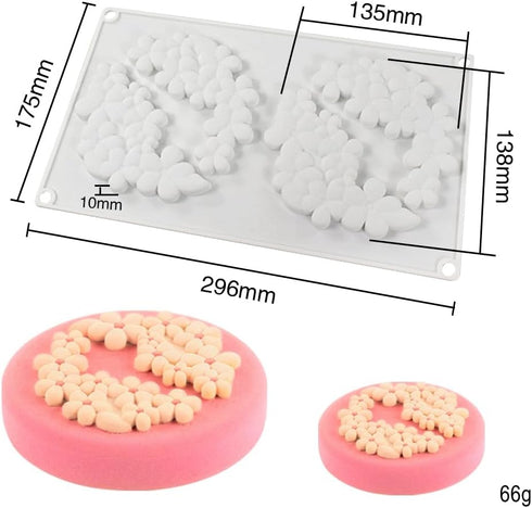 Flower Cloud Shaped Donut Silicone Mold, DIY Chocolate Baking Tools, Cake Decoration Accessories Bakeware