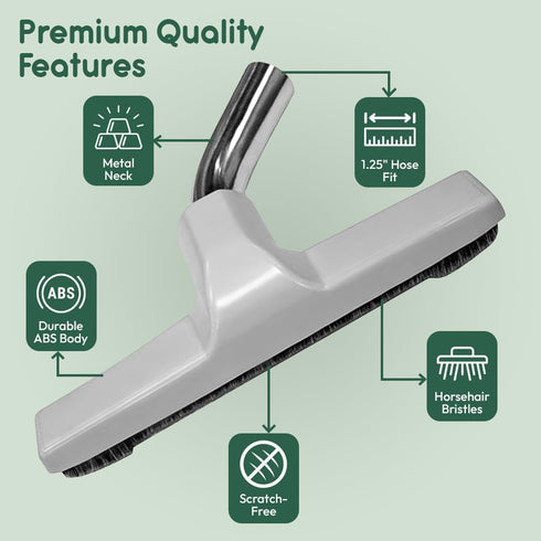Upgraded Vacuum Floor Brush for Eureka & Universal Vacuum Cleaners, 1 ¼ inch Inner Diameter, 10” Wide