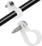 100 Pack 1/2 Inch Rope Light Clips with Stainless Steel Screws, P-Style Mounting Clips for Outdoor Cable Christmas