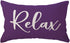 ULOVE LOVE YOURSELF Relax Lumbar Throw Pillow Case 1220 Inch Housewarming Gifts Farmhouse Purple Decorative