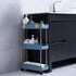 3-Tier Melody House Slim Mobile Shelving Unit on Wheels, Slide Out Rolling Bathroom Storage Organizer, Utility Carts