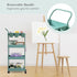 4 danpinera Slim Storage Cart on Wheels, Tier Narrow Laundry Cart with Hooks Hanging Cups Dividers Mobile Rolling Lash