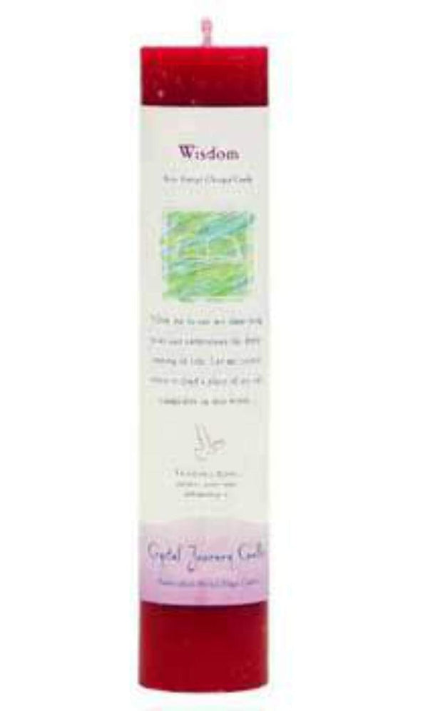 CRYSTAL JOURNEY Candle Pillar, Wisdom, 1 EA