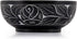 Kaizen Casa Hand Carved Natural Stone Bowl, Smudge Bowl, Stone Bowl, Smudge Pot, White Leaf Carved Design |Size_5” x 2” – Black | Ritual Bowl Display Bowl Jewelry Dish Kitchen Table Decor Gift. by Kaizen Casa