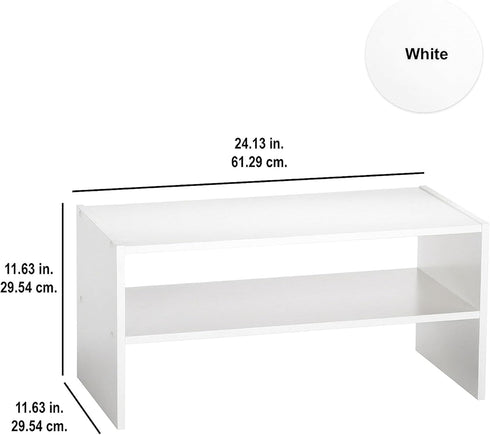 ClosetMaid #8993 24in. Stackable Wide Horizontal Organizer, White
